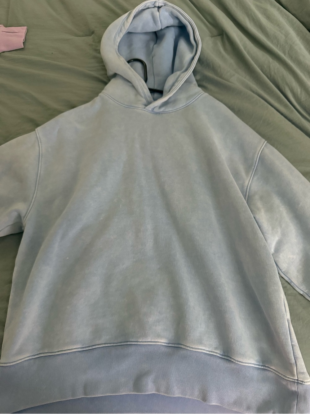 American Eagle Light Blue Hooded Pullover